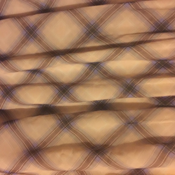 The LOFT Plaid Lacy Mockneck Top - Picture 3 of 9